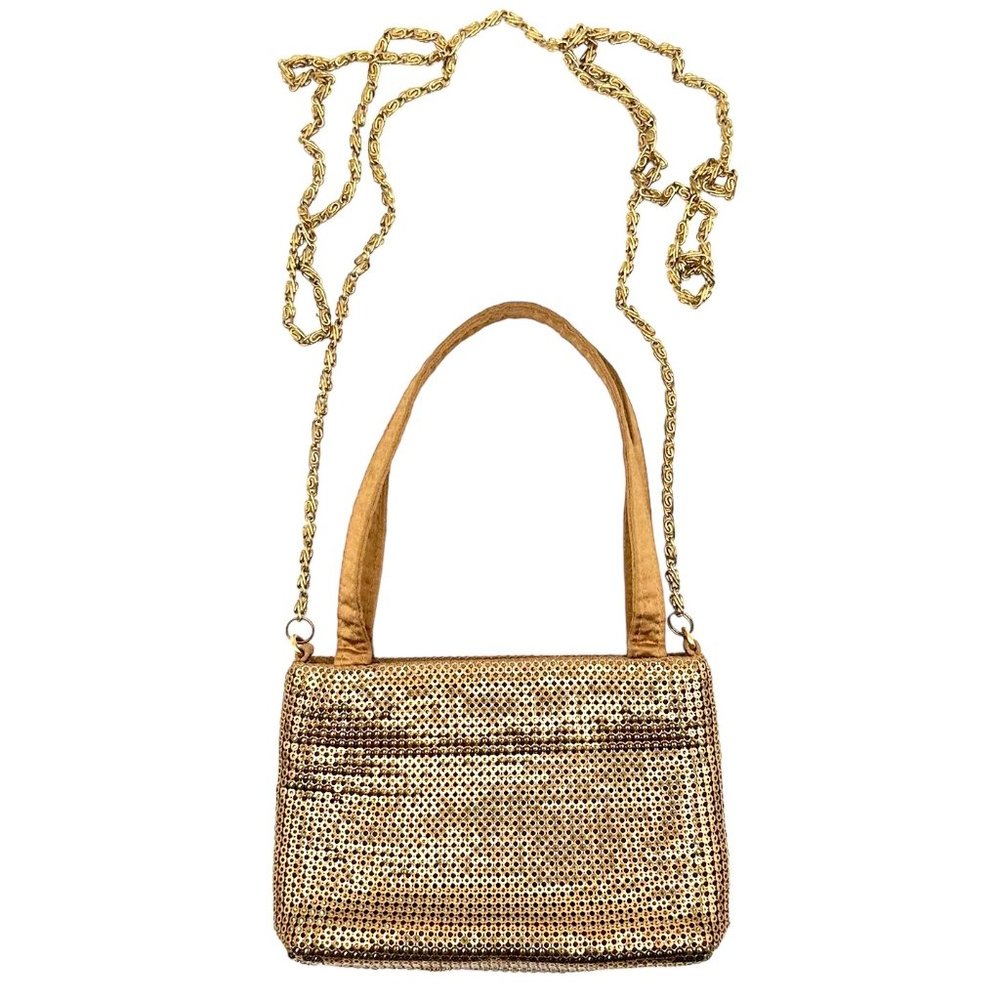Lord & Taylor Gold Mesh Mini Bag Crossbody